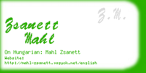 zsanett mahl business card